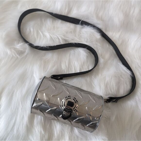 RARE Harley Davidson Chrome Metal Hand Made Bag Purse HTF - Picture 9 of 9